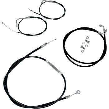 LA CHOPPERS #0610-0352 BLACK CABLE KIT MINI APE HANGER FLST 96-2006