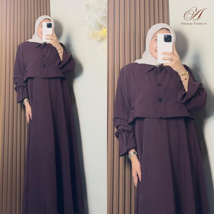 Lamia Hanbok Dress - Hanbok Dress Gamis Wanita Dewasa Remaja Simpel Elegan LD 110 PB 135