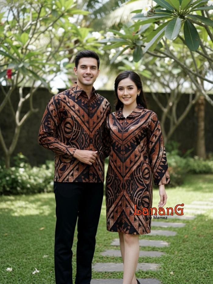 Batik Couple Batik Sarimbit Batik Pria Wanita Kode Antasena 3 bahan Katun Bekolin Lapis Furing Batik