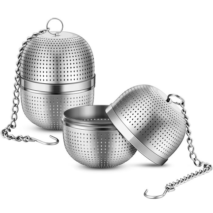 HOMEMAXS 2pcs Tea Infuser 304 Stainless Steel Mesh Tea Ball Infuser