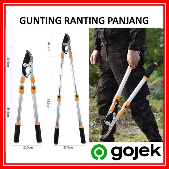 Gunting Tanaman Pohon Dahan Ranting Batang Stek Bunga Hias Taman Pruning Telescopic Gagang Panjang T