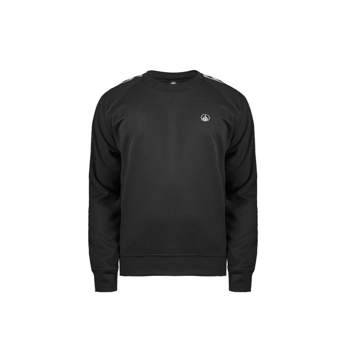 Prung Rullo - Crewneck Taped Sweater Warna Hitam