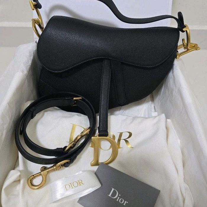 Authentic Dior Saddle Black Gold Hardware Preloved