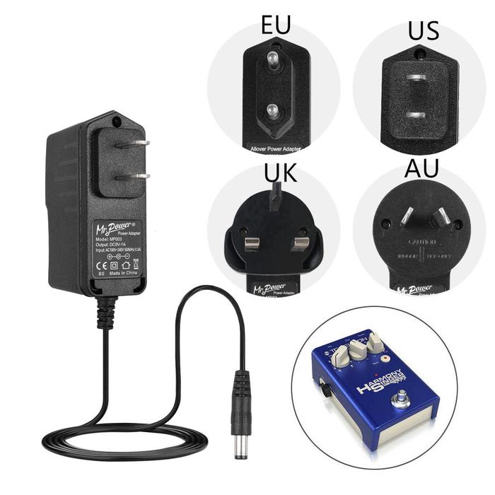 9V 1A AC 100-240V Effect Pedal Power Supply Adapter For TC Helicon