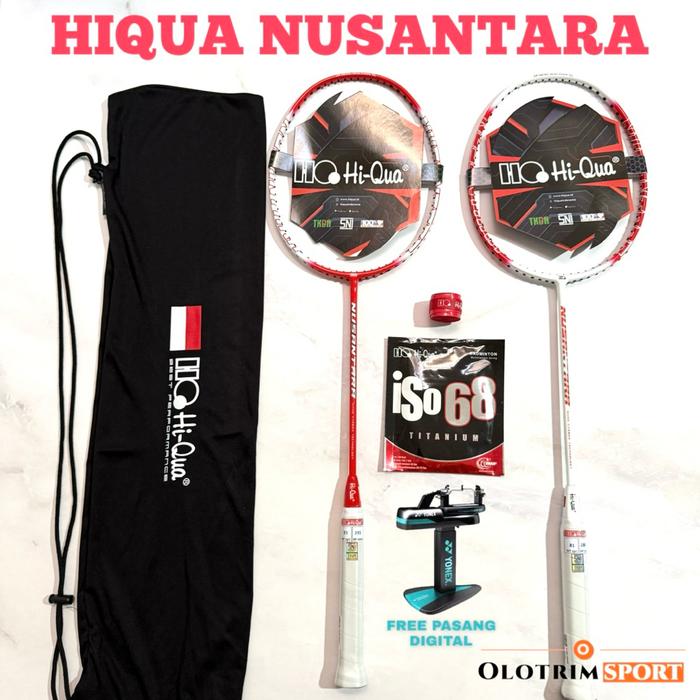 Raket Badminton HIQUA NUSANTARA 30LBS Original