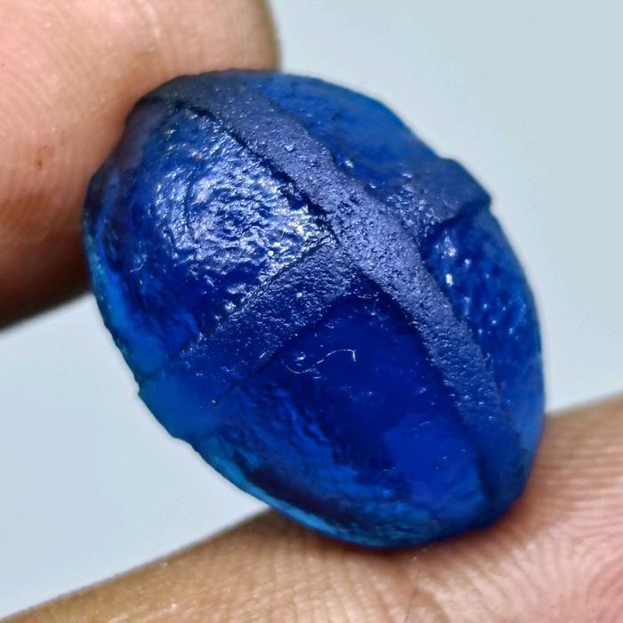 Batu Biru King Safir Tapak Jalak Timbul
