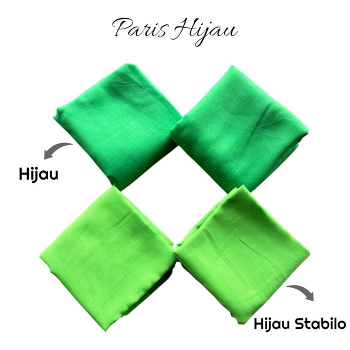 Segiempat Paris Seri Hijau 110x110 / Hijab Paris Hijau Cerah / Segiempat Paris Hijau Daun / Jilbab P