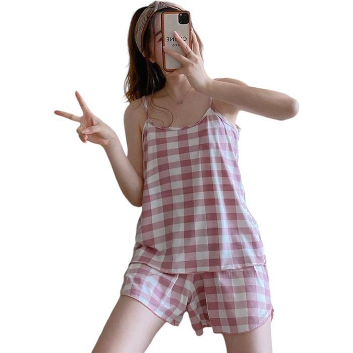 { Cozy } Setelan Piyama Sleepwear Tali Pundak 1 Tanpa Lengan Short Pants All Varian Spandek Import S