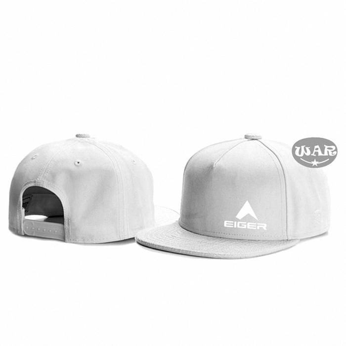 Topi Snapback Eiger Little White Premium hat pria distro original import 100% warna Putih | best sel