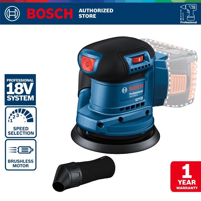 Bosch Brushless Orbital Sander / Mesin Amplas Baterai 18V GEX 185-LI