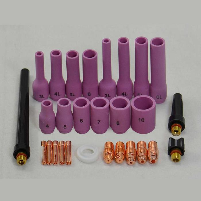 TIG Collet Body Alumina nozzle Back Cap Fit TIG Welding Torch SR WP9