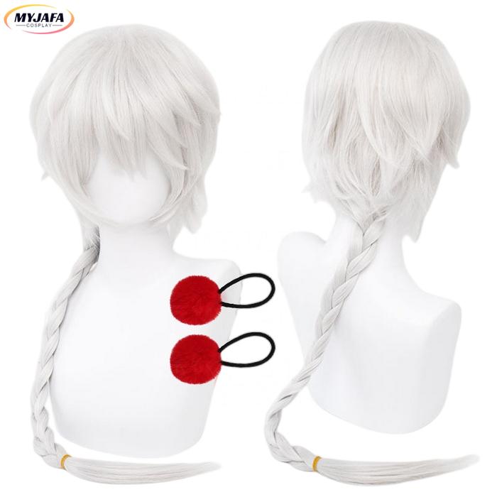 Anime Bungo Stray Dogs Season 4 Nikolai Gogol Cosplay Wig White Gray