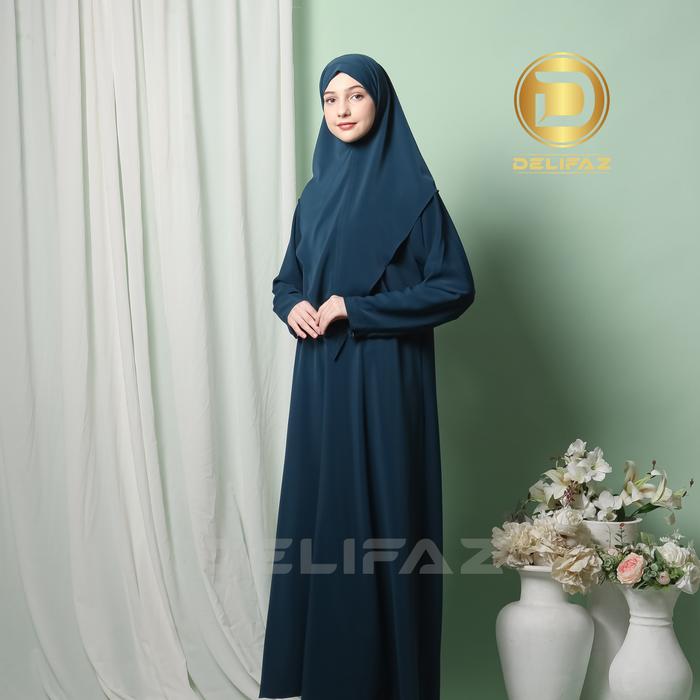 Gamis muslim Wanita polos simple elegant Mewah Abaya Set Hibah bahan Mariina busui dan wudhu friendl