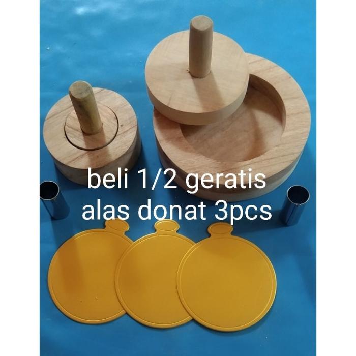 1 SET Cetakan donat kayu bentuk mangkok Biasa / Cetakan donat / Cetakan donat mangkok / Penekan dona