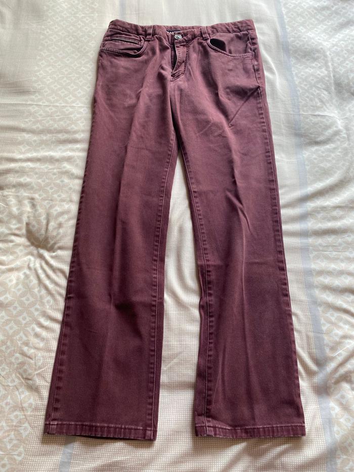 Celana bahan chino Torino Lamborghini warna merah tua