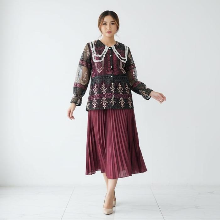 Atasan Tile Pesta Outer Hosi Baju Kondangan Mewah