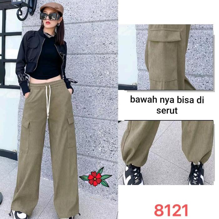 kulot joger kodorai kargo premium 8121 celanakulot celana cargo tali samping