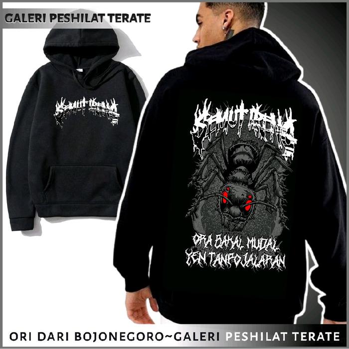 JAKET HODIE PSHT SEMUT IRENG TERATE Hoodie Pria Keren Simple Distro Hitam Lokal Sablon Fleece Katun