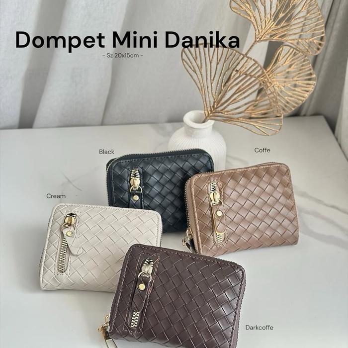 SK Bags Dompet Mini Danika Premium Woven Wallet Donpet Anyam Wanita Elegan