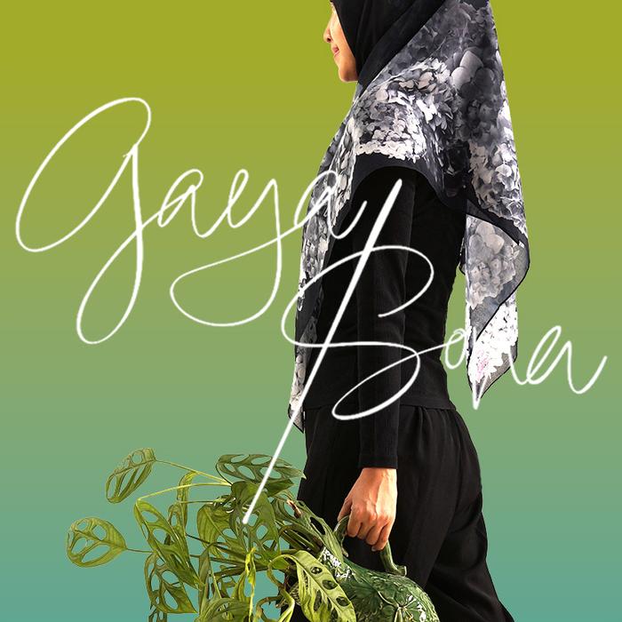 GAYAPERSONA Hydrangea Series Voile Scarf Square Hijab (Hortensia)