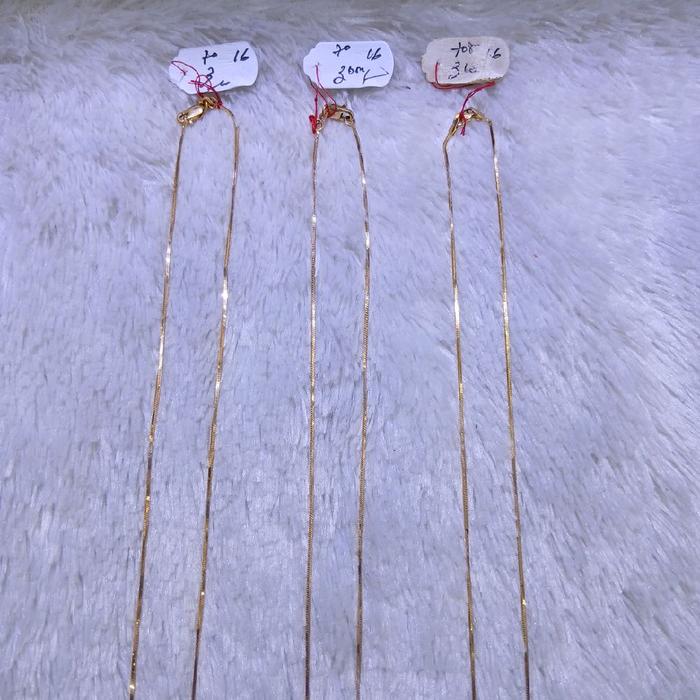 kalung cassandra emas kadar 70% berat 3gram , 3,05gram & 3,1gram