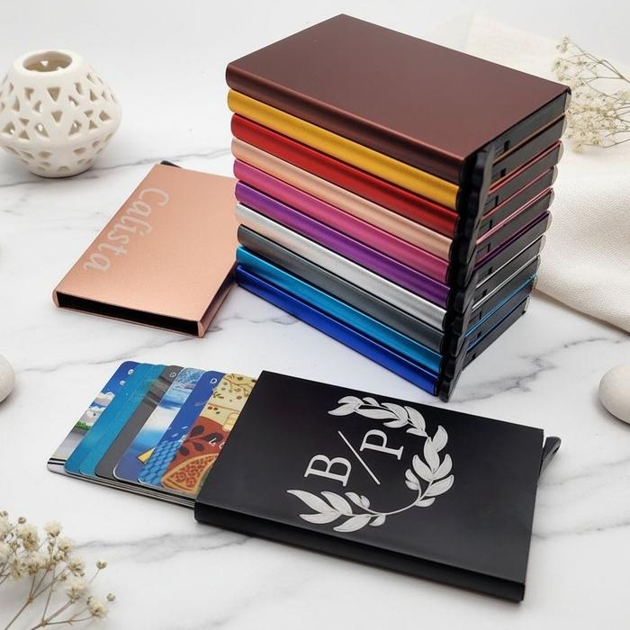 [ME] Dompet Kartu Logam Custom Grafir / card holder aluminium pop up / card holder slim / Dompet kar