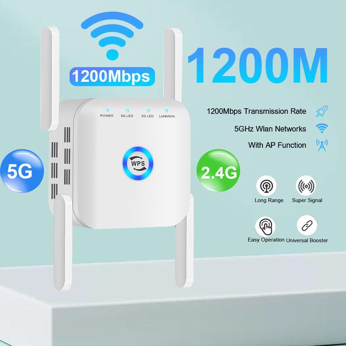 5G WiFi Repeater Wifi Amplifier Router Signal Wifi Range Extender