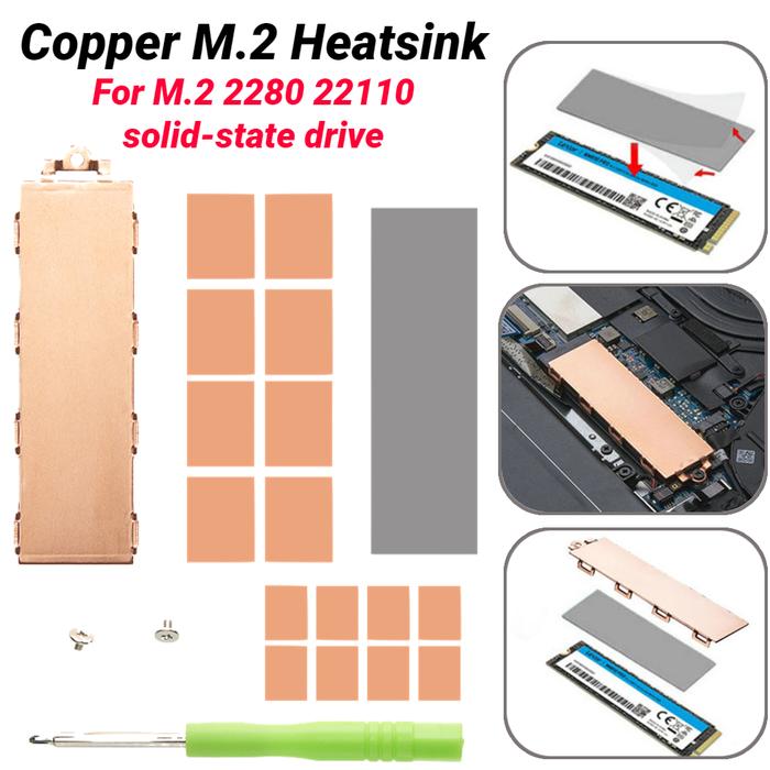 Copper M.2 HeatSink 2280 SSD Copper Cooler Ultra-thin Solid State