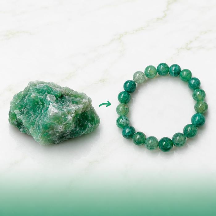 KenangBali | Gelang Batu Alam Crystal Beads Premium 10mm | Gelang Estetik Wanita Pria | Green Jade