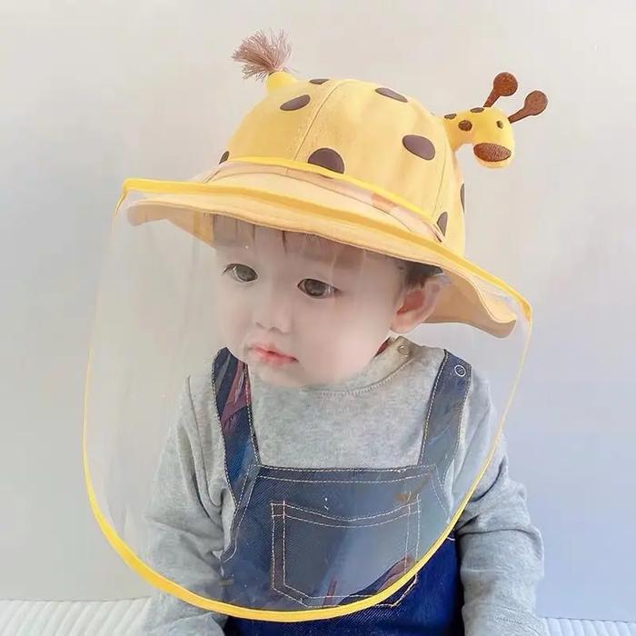 Pelindung wajah bayi, pelindung isolasi dan perlindungan dari percikan cairan pada anak, topi pelind
