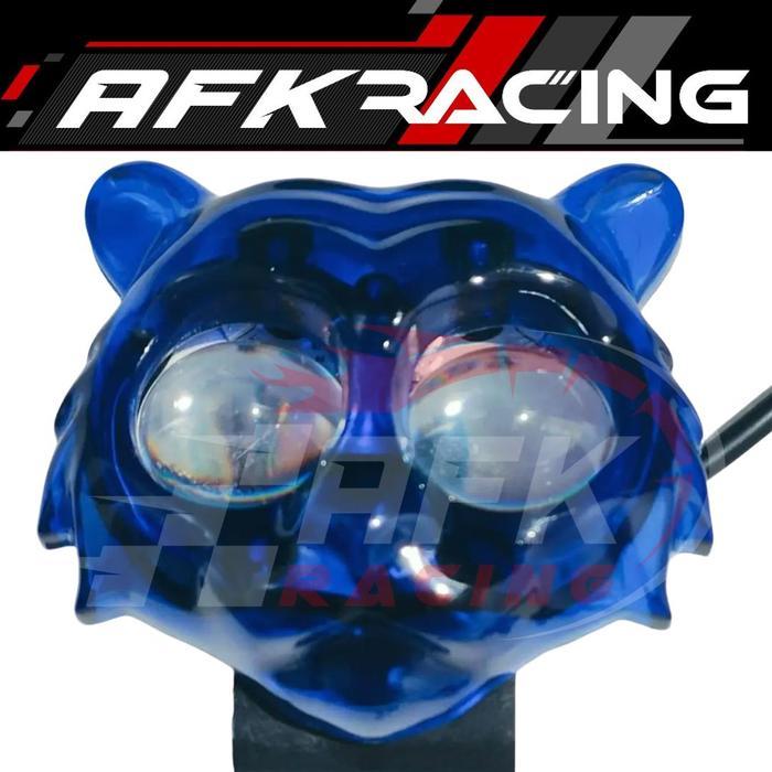 lampu tembak owl 2 mata slim lion slim transparan kedip angel eye devil eye 20 watt super terang hon