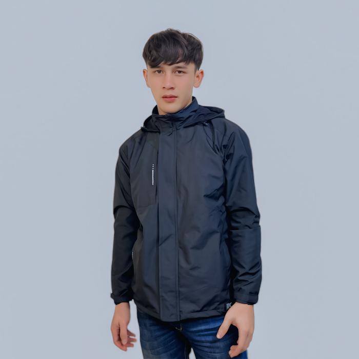 Jaket Outdoor Pria-Wanita King Apparel.Id Parasut Anti Air Taslan Waterproof - Panjang, Outer Windbr
