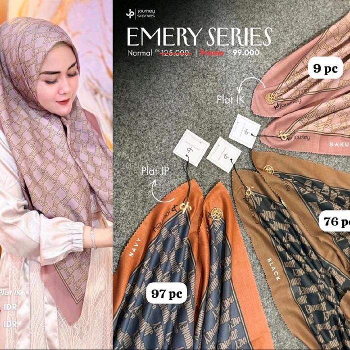 Journey  Hijab ORI Koleksi Emery Series  Navy Black Hijab Fashion toko