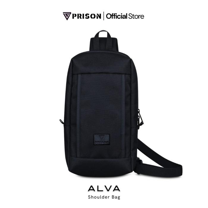 PRISON Tas Selempang Tas Bahu  Slingbag Pria  Waterproof ALVA Shoulder Bag Hitam