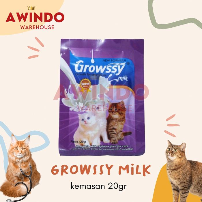 GROWSSY KUCING 1 SACHET - Susu Anak Kucing Kitten Cat Milk 20gr 20 gr 20gram
