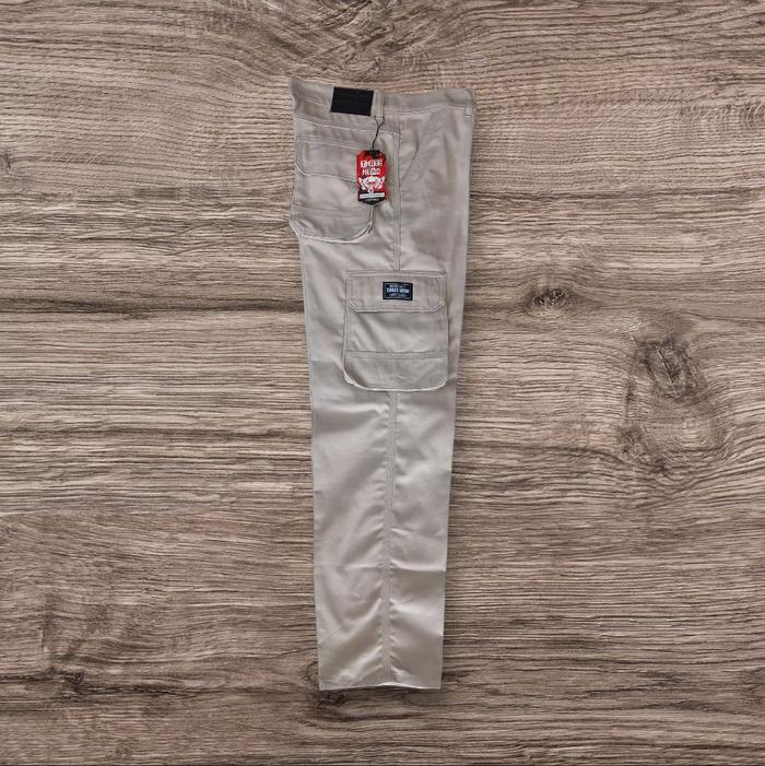 CELANA CARGO PANJANG PUTIH TULANG/CREAM THREEHEAD PRIA