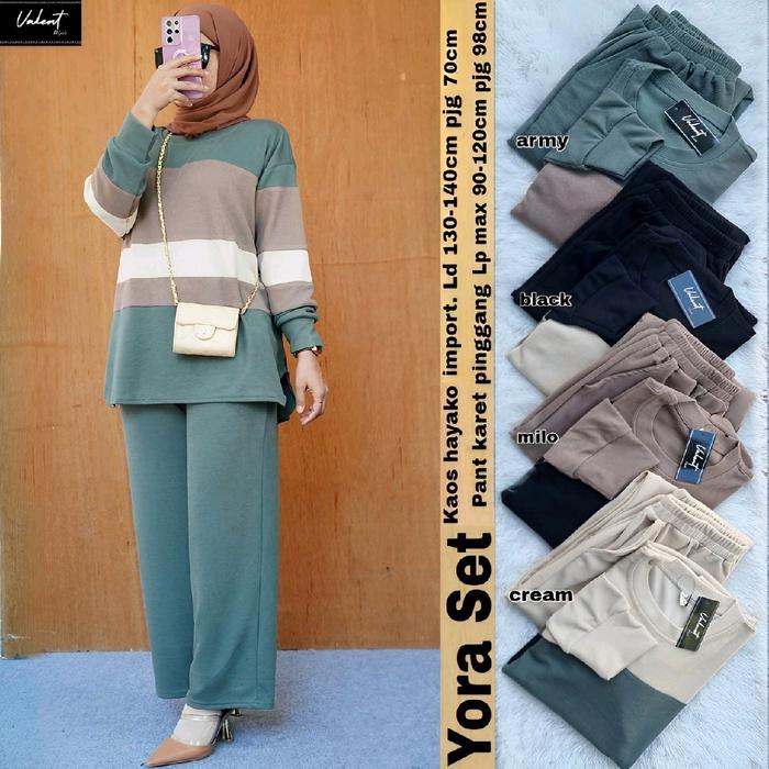 yora set bahan kaos hayako