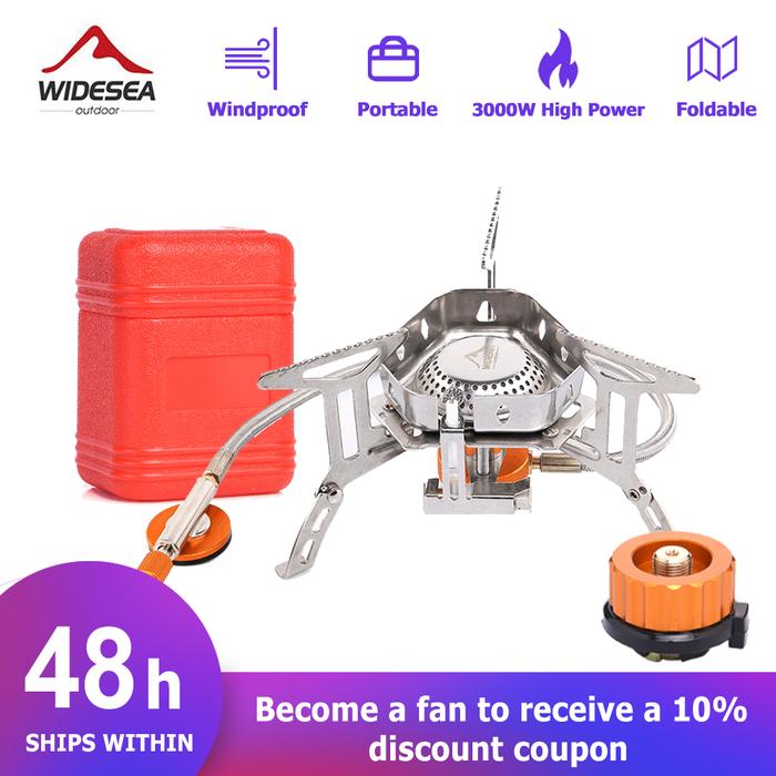 Widesea Windproof outdoor kompor gas kompor berkemah peralatan wisata