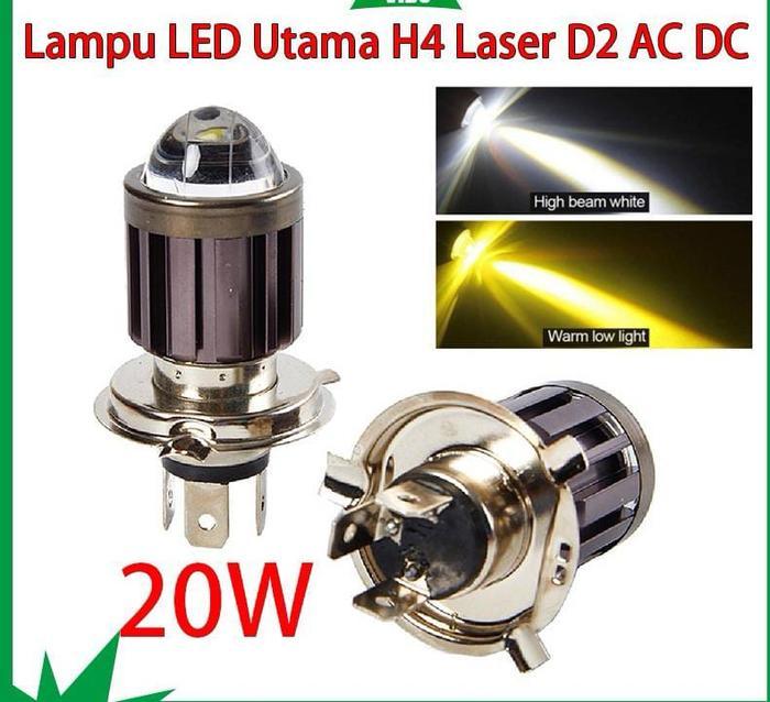 LAMPU led depan biled bi led h4 vixion laser gun full led super terang cembung yellow white putih ku