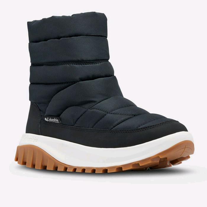 Columbia Sepatu Boots Wanita Winter Seri 2025 SnowTrot Mid Boots Original Waterproof Black