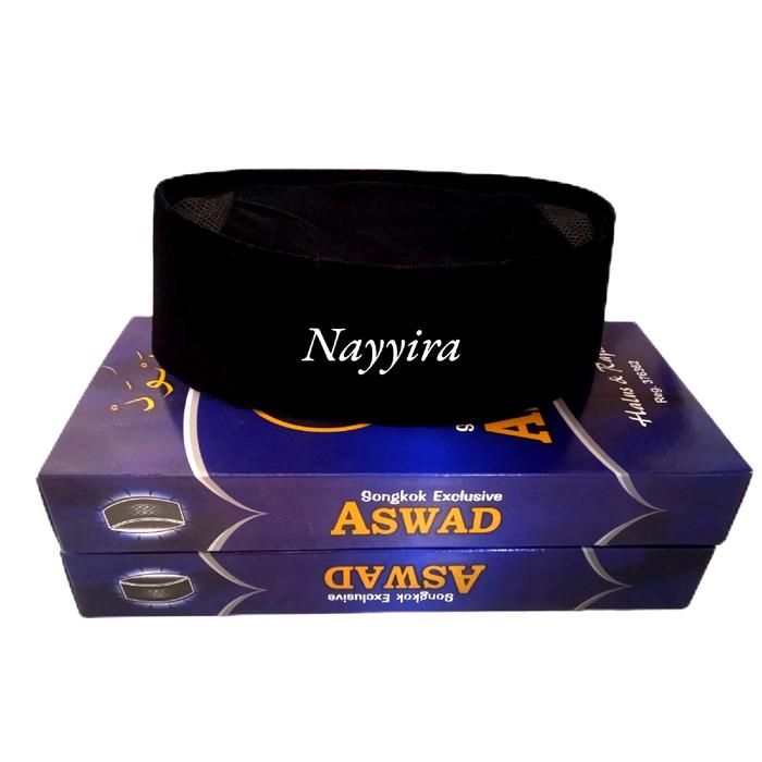 Songkok ASWAD/Kopiah Aswad/Songkok hitam muslim/Peci untuk sholat