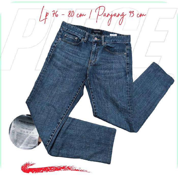 Celana Jeans Piece Worker | Leather patch | Denim