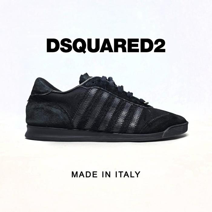 DSQUARED Sepatu Pria Hitam dengan Desain Elegan dan Nyaman - Made in Italy