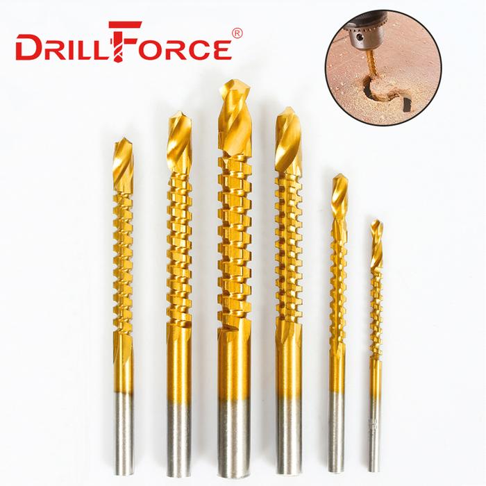 Drillforce 3/4/5/6/6.5/8Mm Set Mata Bor Gergaji HSS Sekrup Komposit