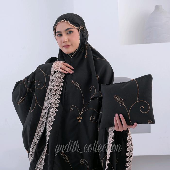 YUDITH - Mukena Dewasa Premium Bordir Elmira Free Tas Katun Lembut Mewah