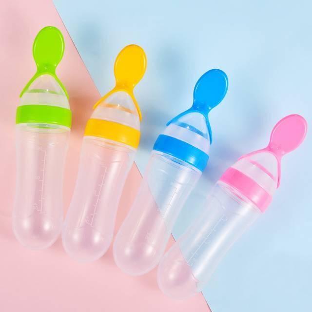 BabyToys Botol Sendok Bayi / Botol Bayi / Botol Dot Silikon / Botol Siliikon