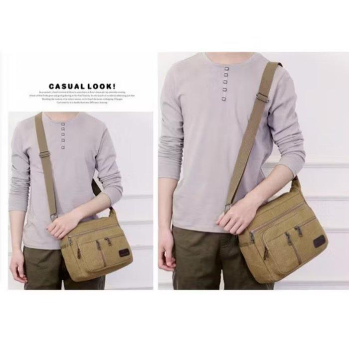 Tas Selempang Pria Kanvas B535 Sling Bag