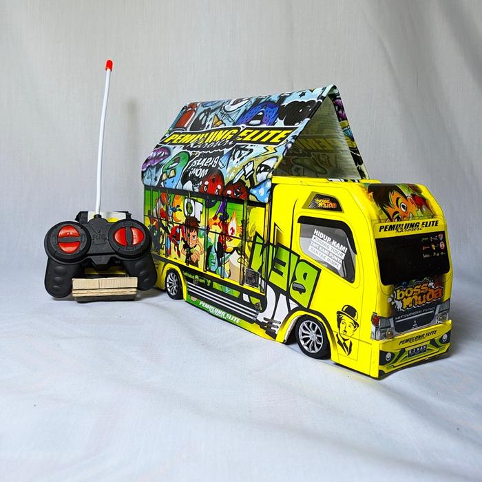 miniatur truk oleng remot control full lampu GARUDA