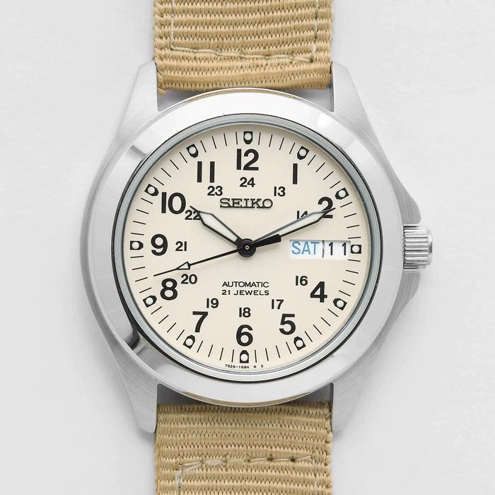 Seiko 5 OEM Military Mod, Khaki Dial | SNKL05+SNX431
