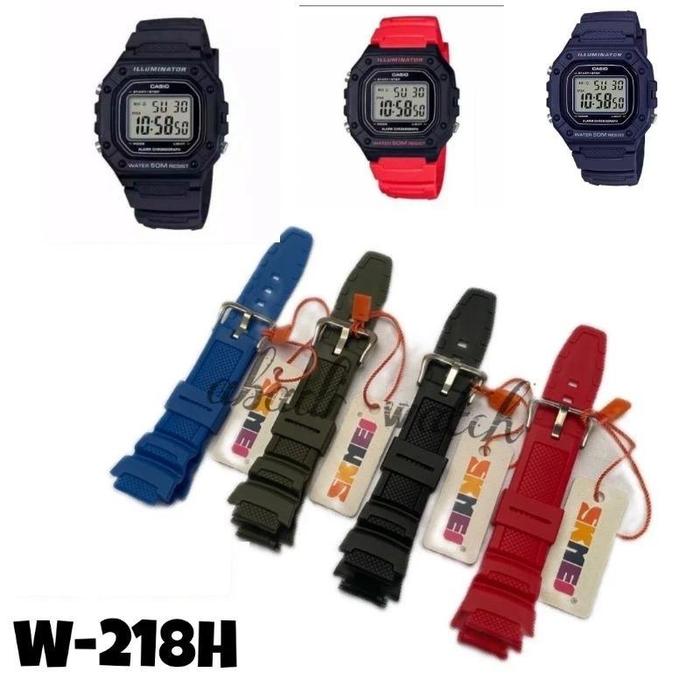 TALI JAM TANGAN W-218H W 218H   W-218H RUBBER STRAP TALI JAM W218H W 218H W 218 H W-218H